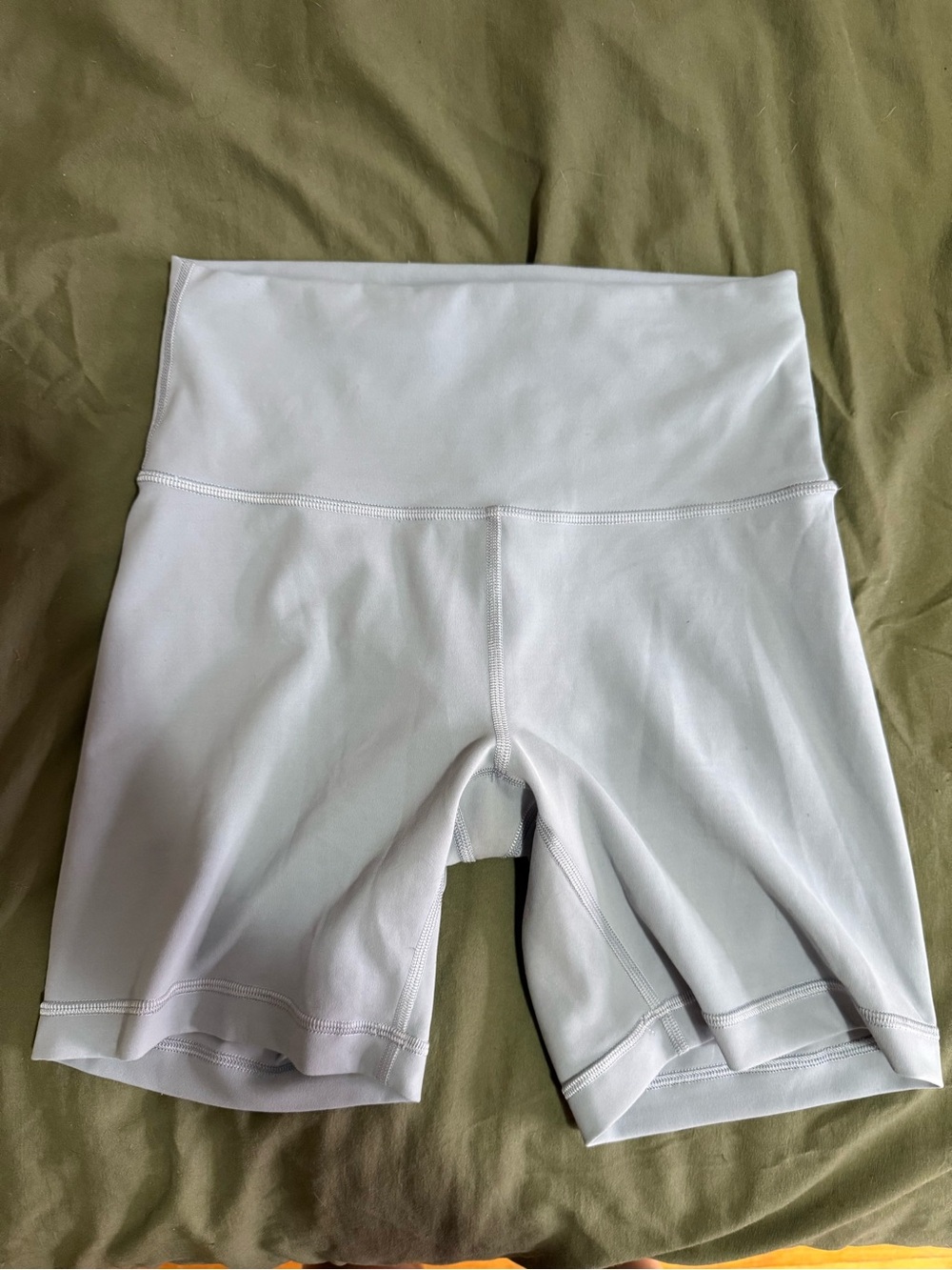lululemon athletica High-Rise Pale Gray Bike Shorts - Picture 2 of 2